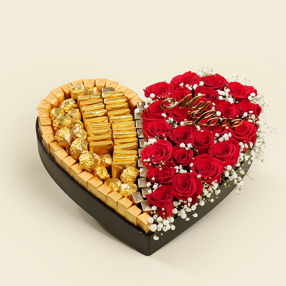 9-2-1.jpg Ultimate Valentine’s Heart Shaped Gift – Red Roses & Chocolate