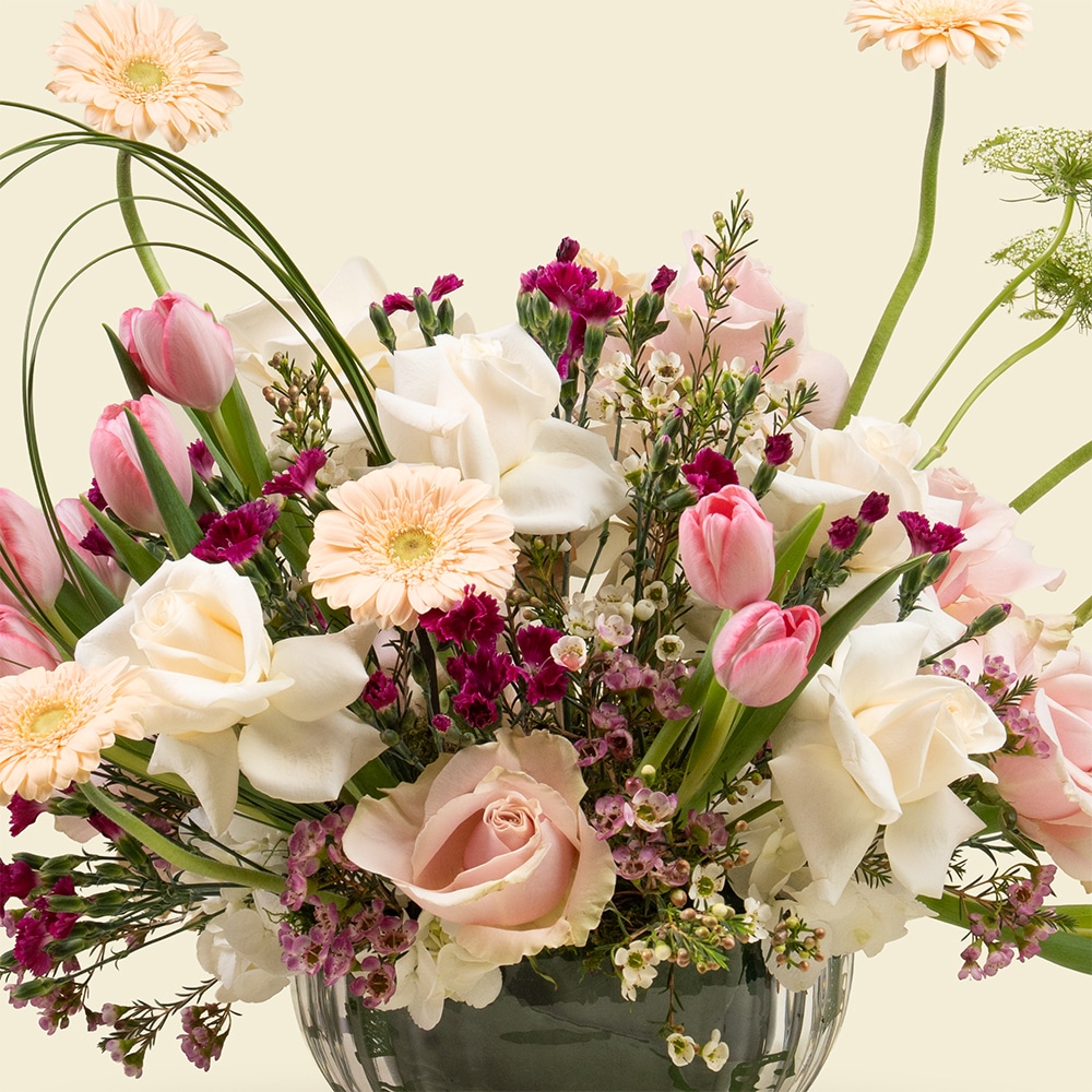 07.1 Elegant Mixed Floral Arrangement with Tulips & Roses