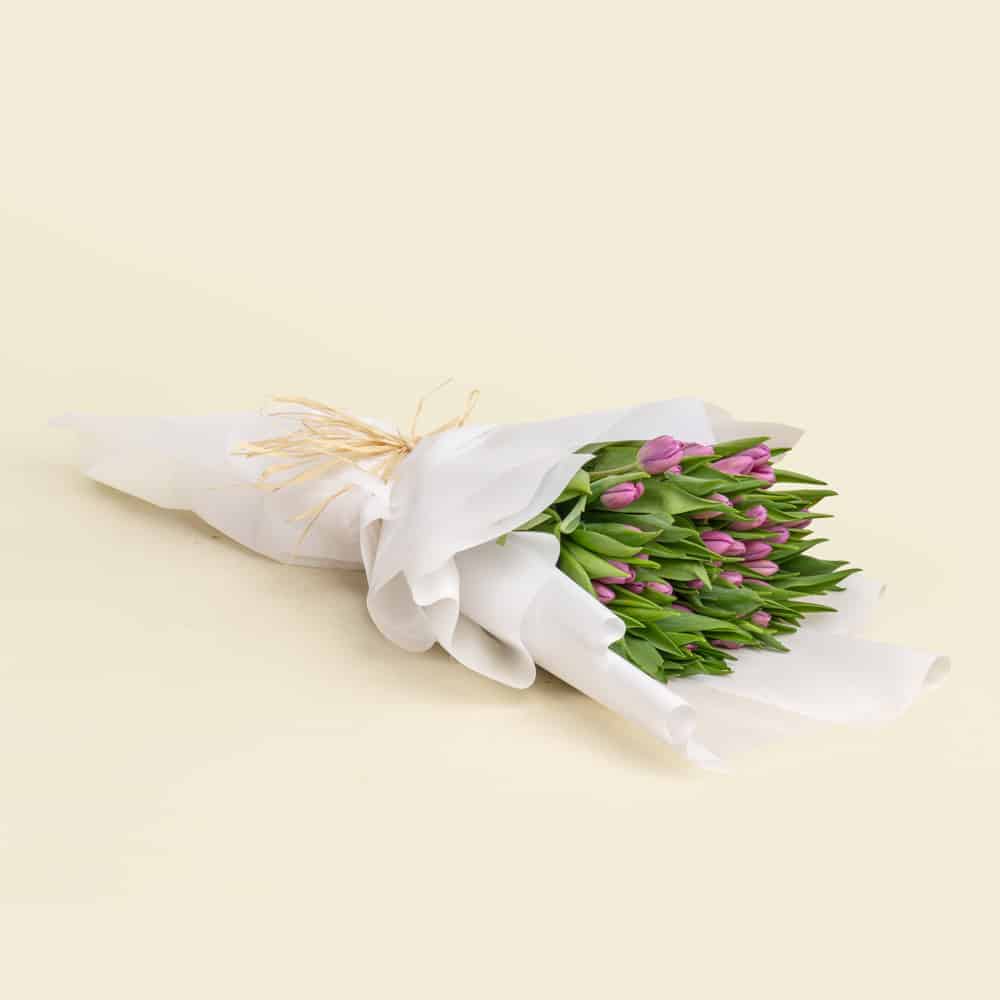 2 50 Pink Tulips Bouquet – Plaza Hollandi